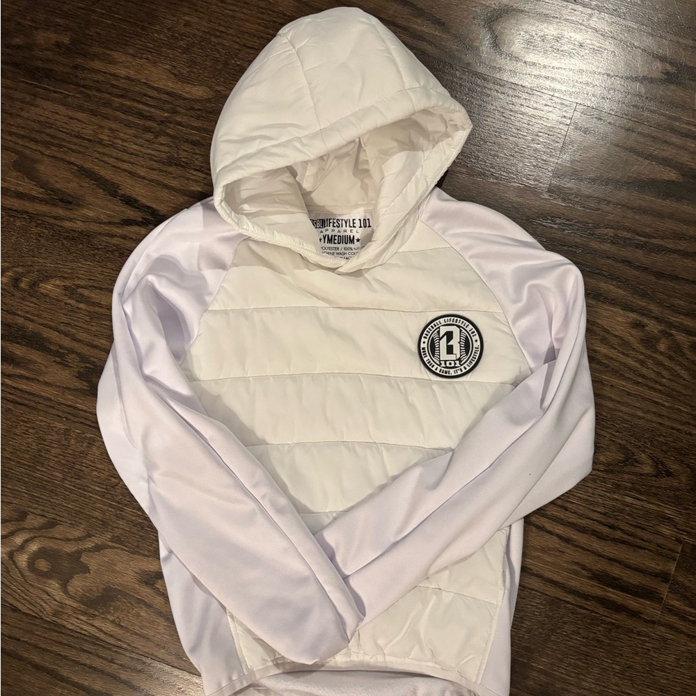 White Kids Jacket with Hood